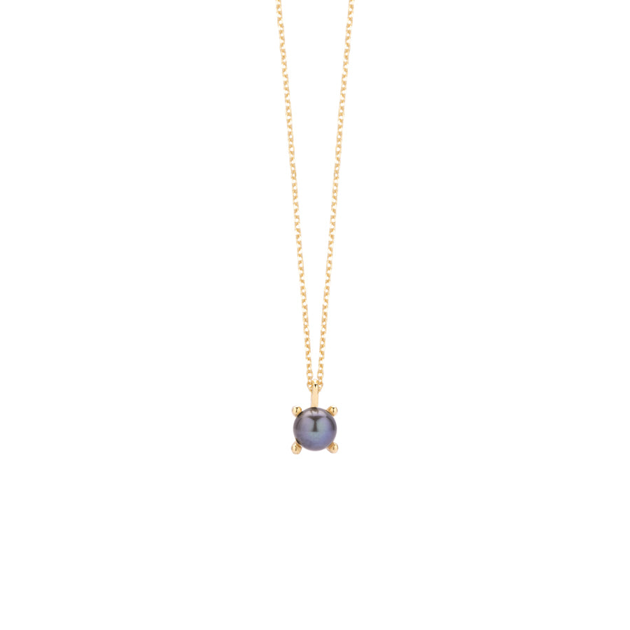Collana con Perla Bianca/Rosa/Nera in Oro Giallo - Pearls