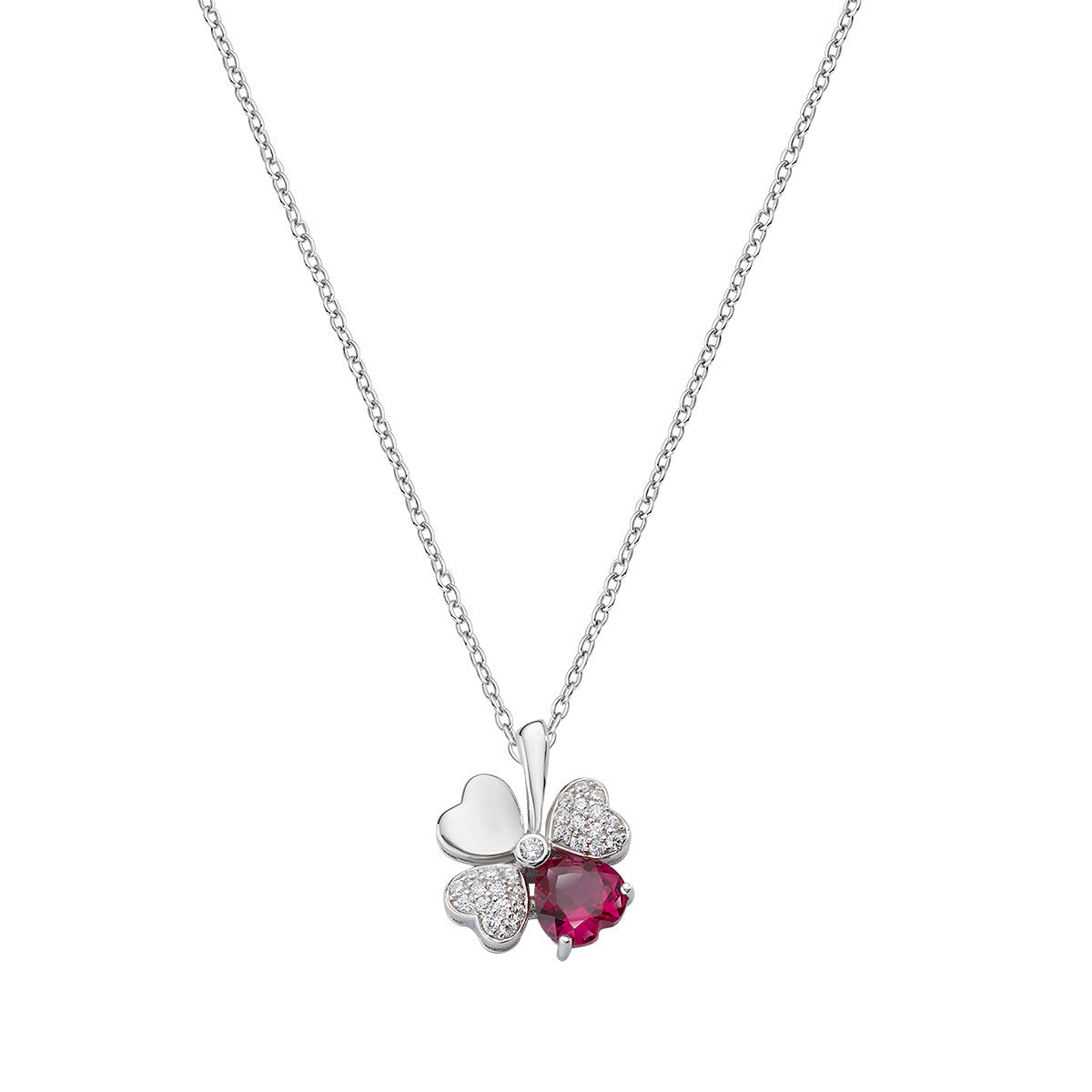Collana Quadricuore Rosso