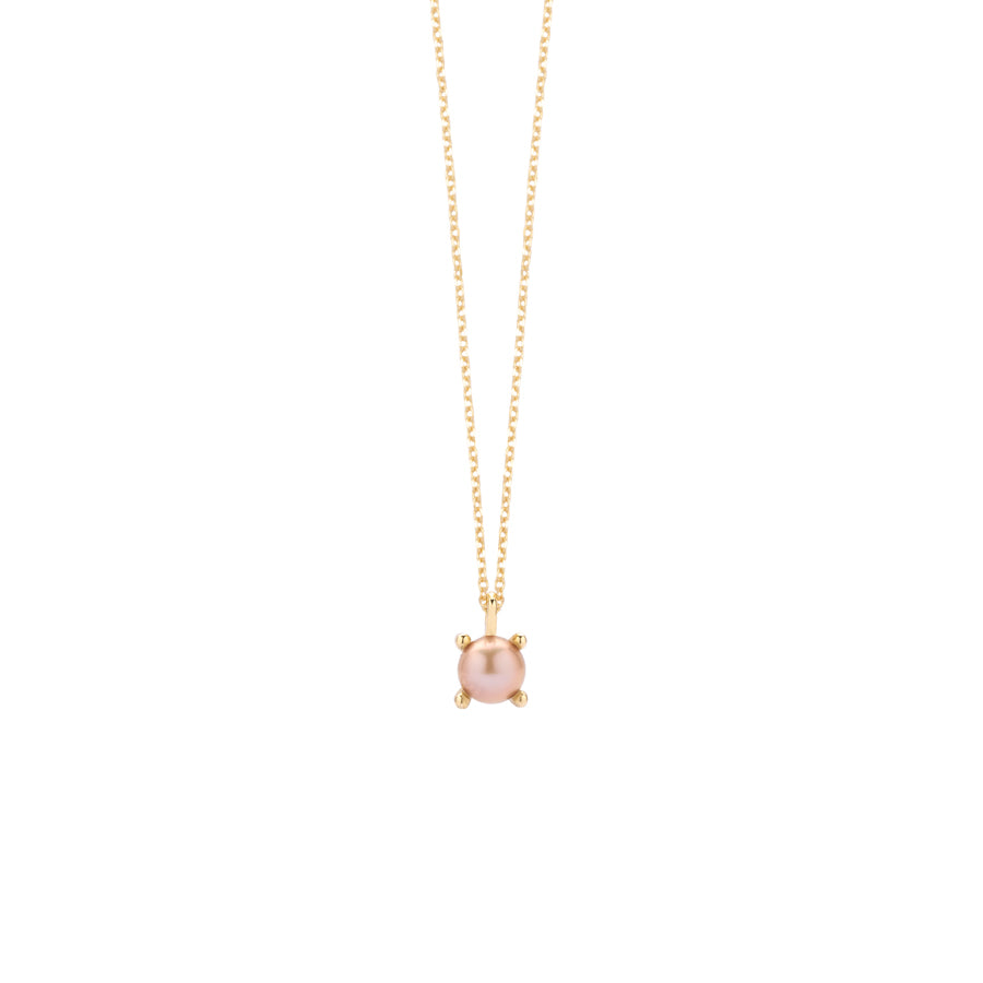Collana con Perla Bianca/Rosa/Nera in Oro Giallo - Pearls