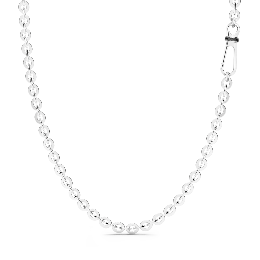 Collana Zancan in Argento a Catena e Pietre Nere