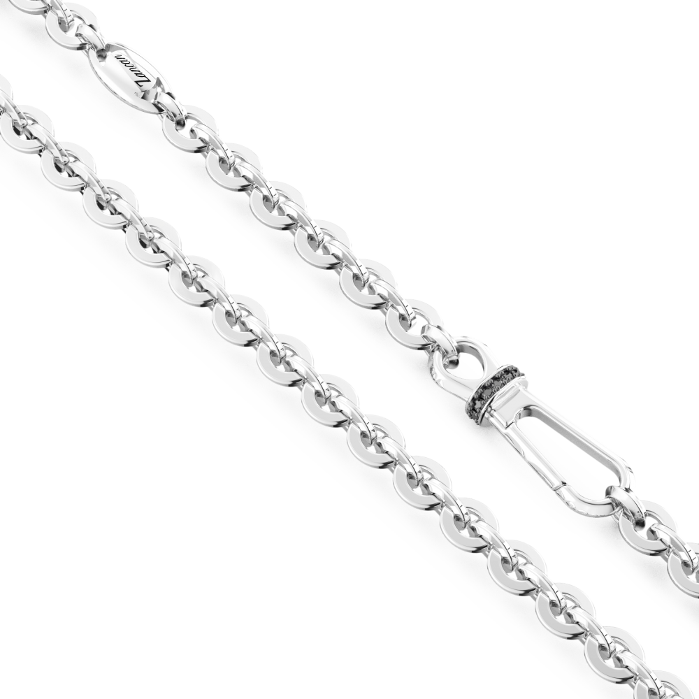 Collana Zancan in Argento a Catena e Pietre Nere