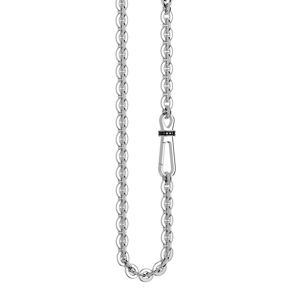 Collana Zancan in Argento a Catena e Pietre Nere