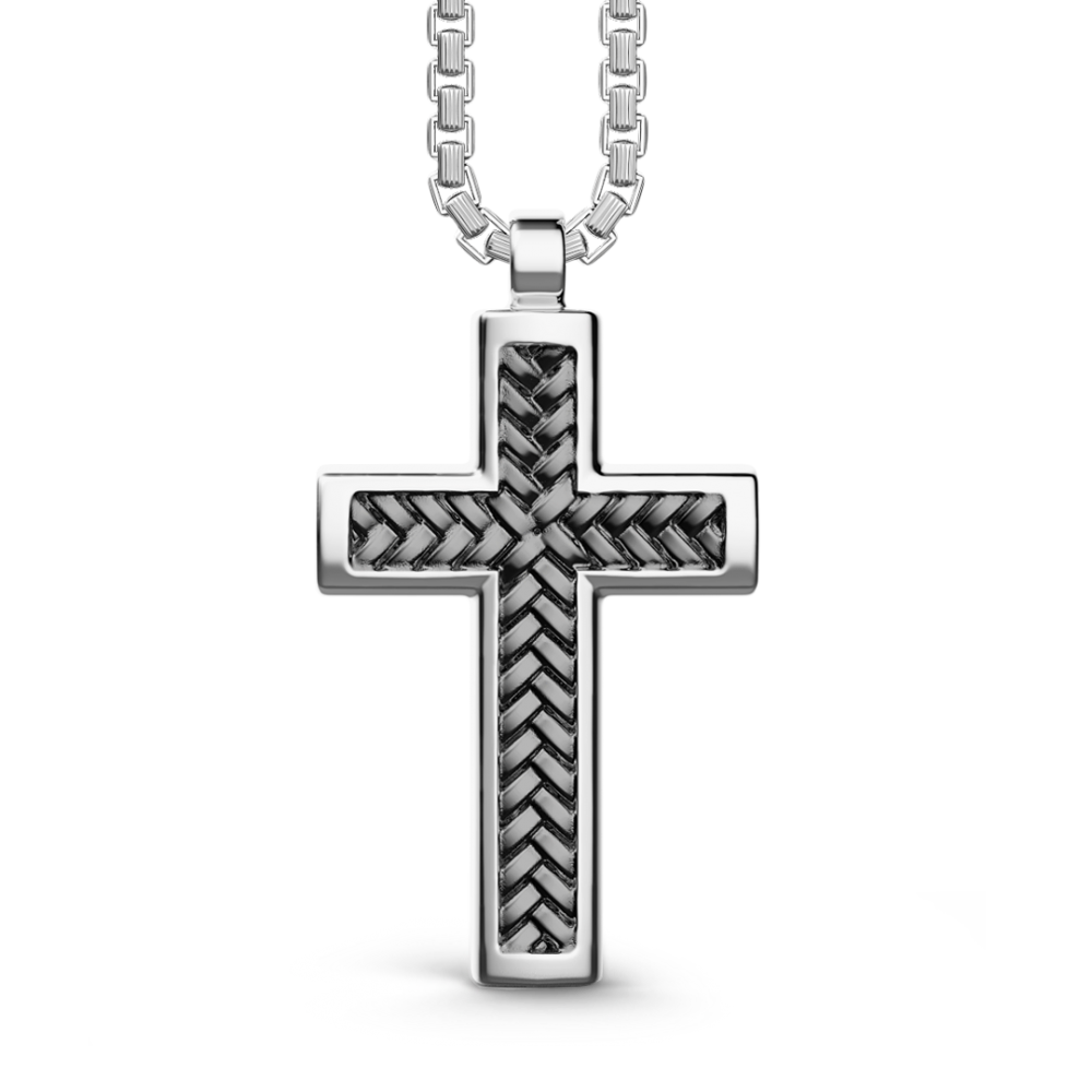 Collana Zancan in argento con pendente a Croce