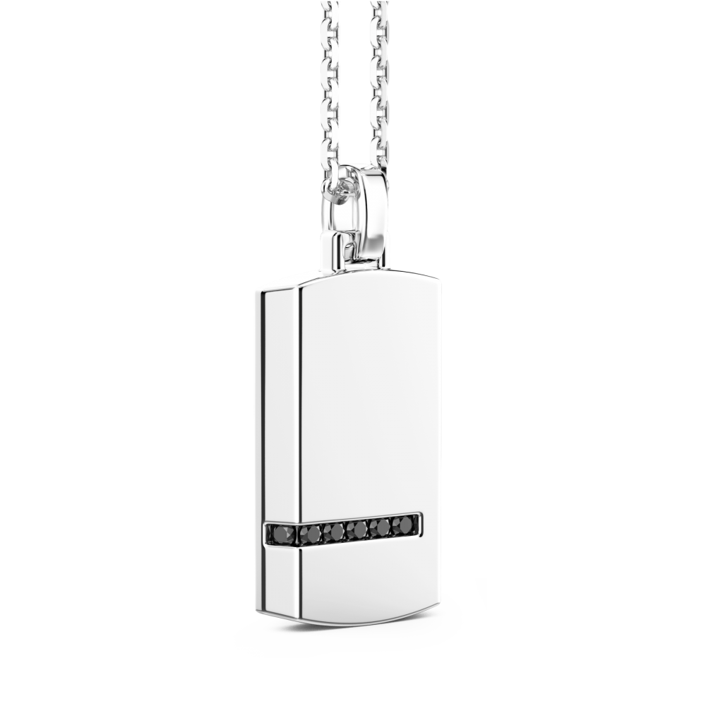 Collana Zancan in argento con piastrina e pietre