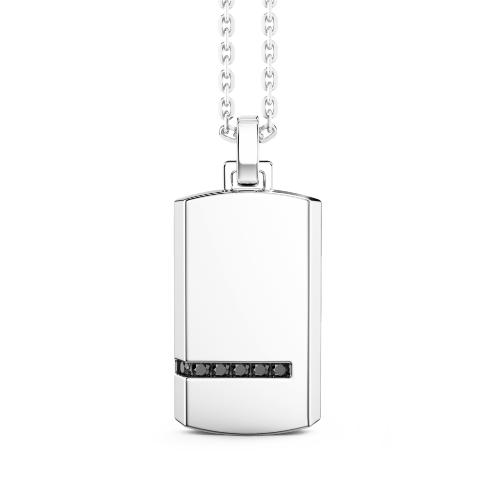 Collana Zancan in argento con piastrina e pietre