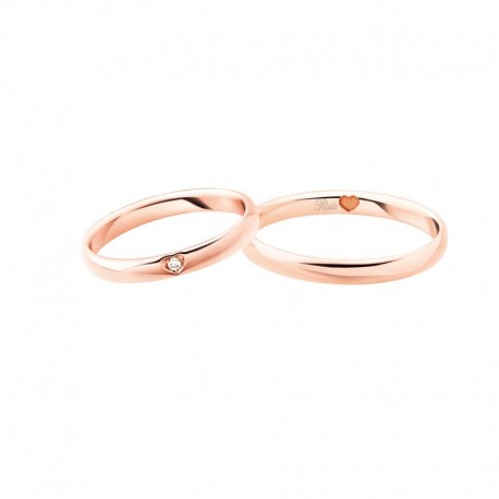 Fede Polello Oro Rosa e Diamante - 3119DR