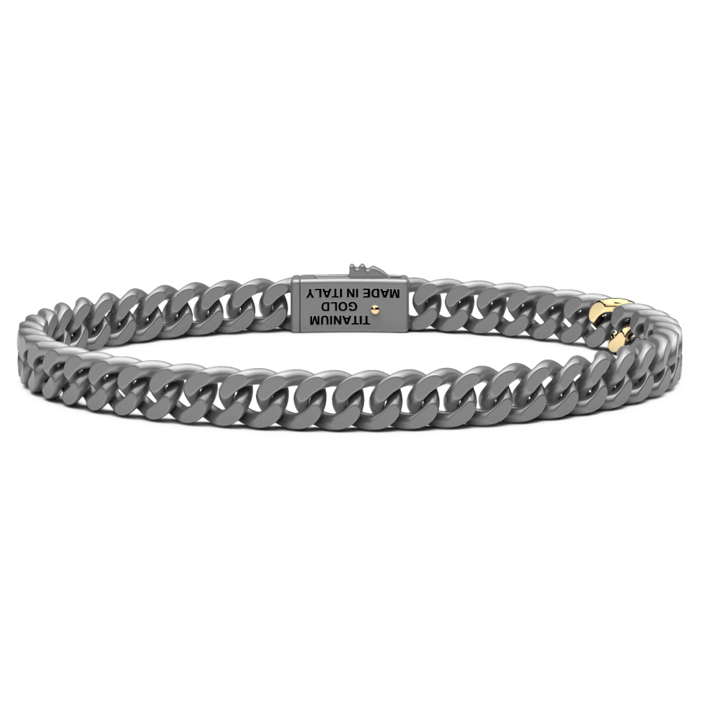 Bracciale Zancan Groumette in Titanio e Oro Giallo