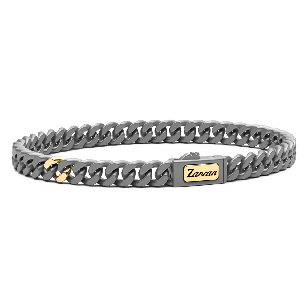 Bracciale Zancan Groumette in Titanio e Oro Giallo