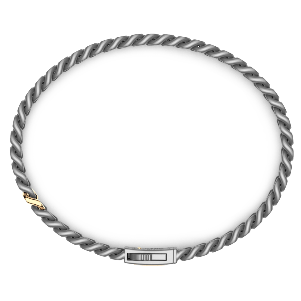 Bracciale Zancan Groumette in Titanio e Oro Giallo