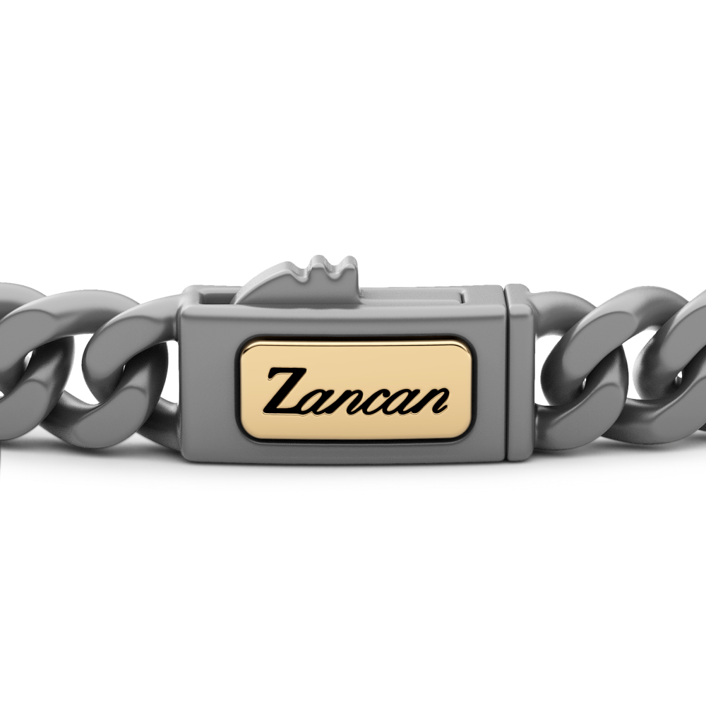 Bracciale Zancan in Titanio, Oro Giallo e Diamante
