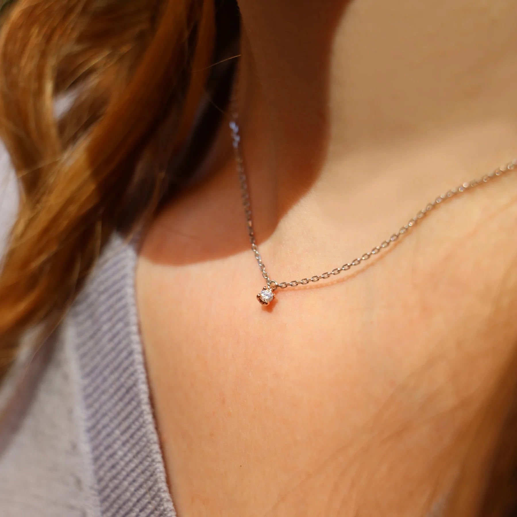 Collana Filodamore Punto Luce in Oro Giallo 9kt