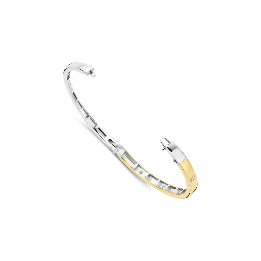 Bracciale Schiava in Argento Dorato e Zirconi