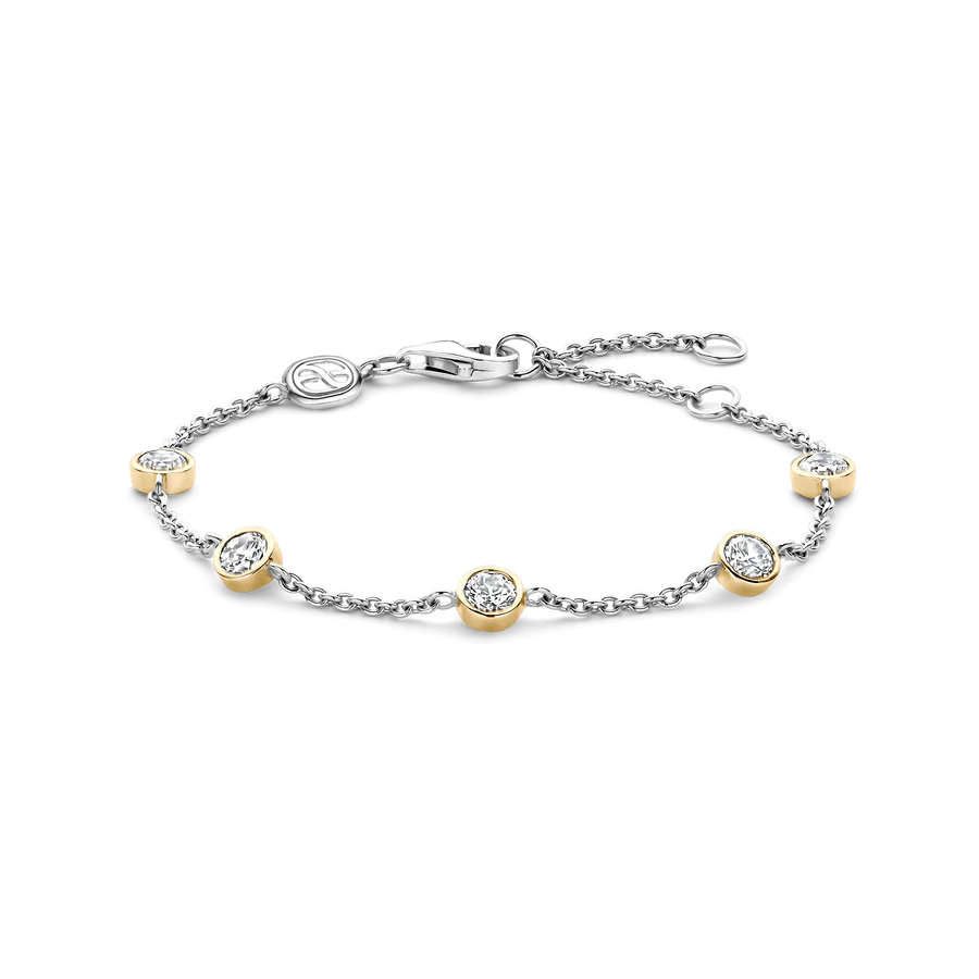 Bracciale con punti luce in Argento e Zirconi
