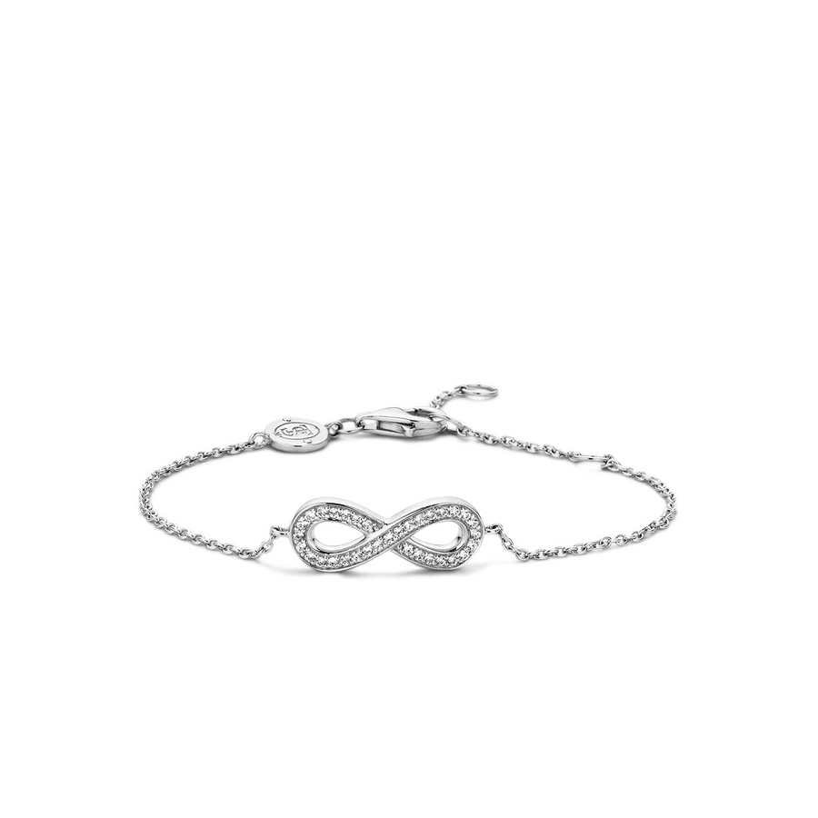 Bracciale Infinito in Argento e Zirconi