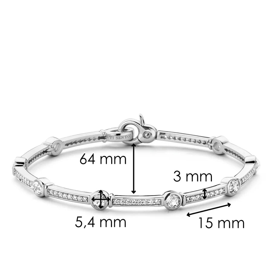 Bracciale Tennis in Argento e Zirconi