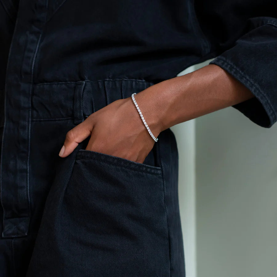 Bracciale Tennis 3mm in Argento e Zirconi