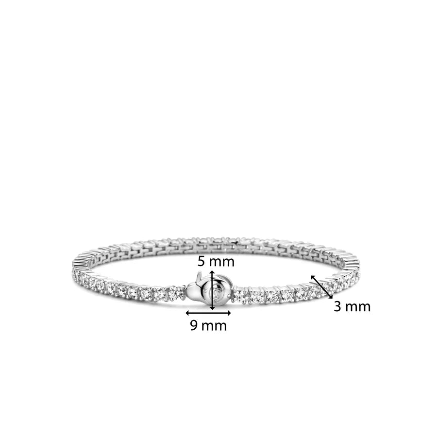 Bracciale Tennis 3mm in Argento e Zirconi