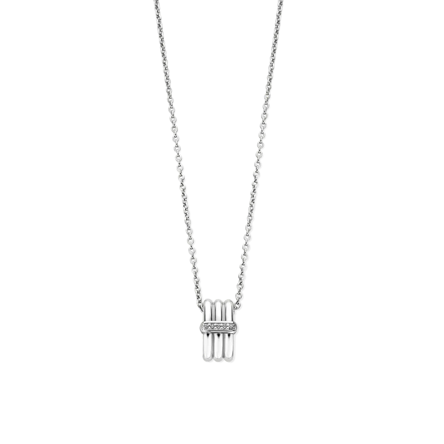 Collana con Pendente in Argento e Zirconi