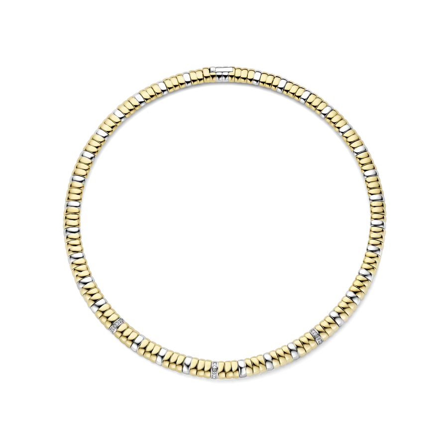 Collana Statement in Argento e Zirconi