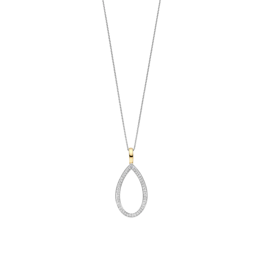 Collana con Pendente in Argento e Zirconi