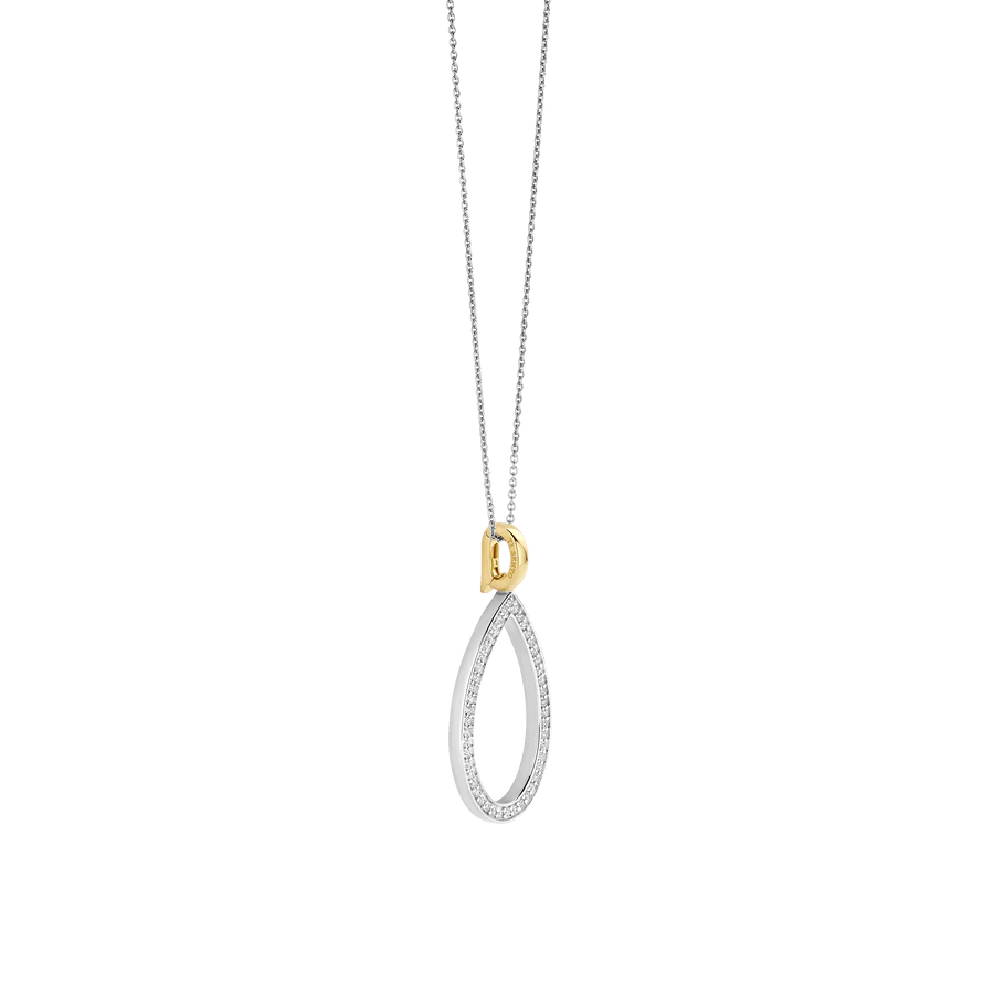Collana con Pendente in Argento e Zirconi