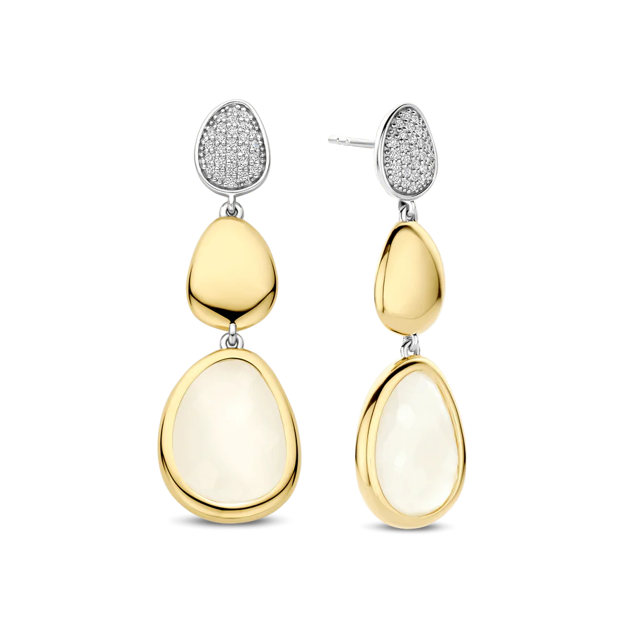 Orecchini Pendenti in Argento, Pietre e Zirconi