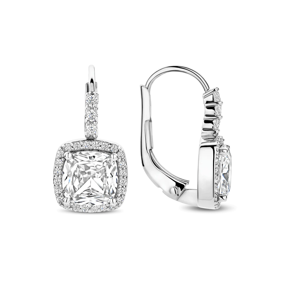 Orecchini a Monachella Punto Luce Bold in Argento e Zirconi