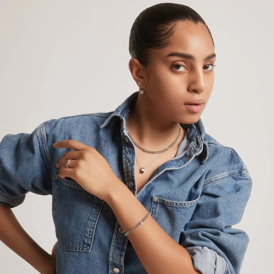 Orecchini Verette in Argento e Zirconi