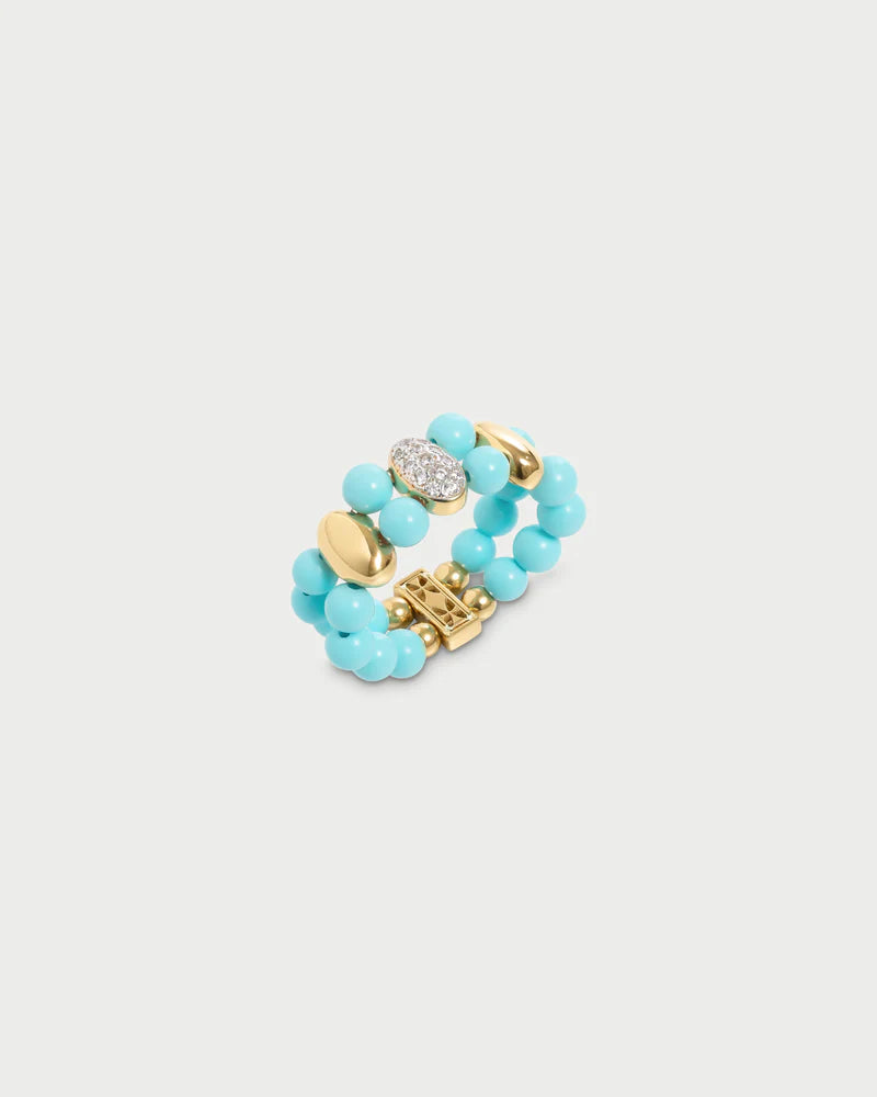 Anello Elastico Rue Des Mille ECLISSI Turchese