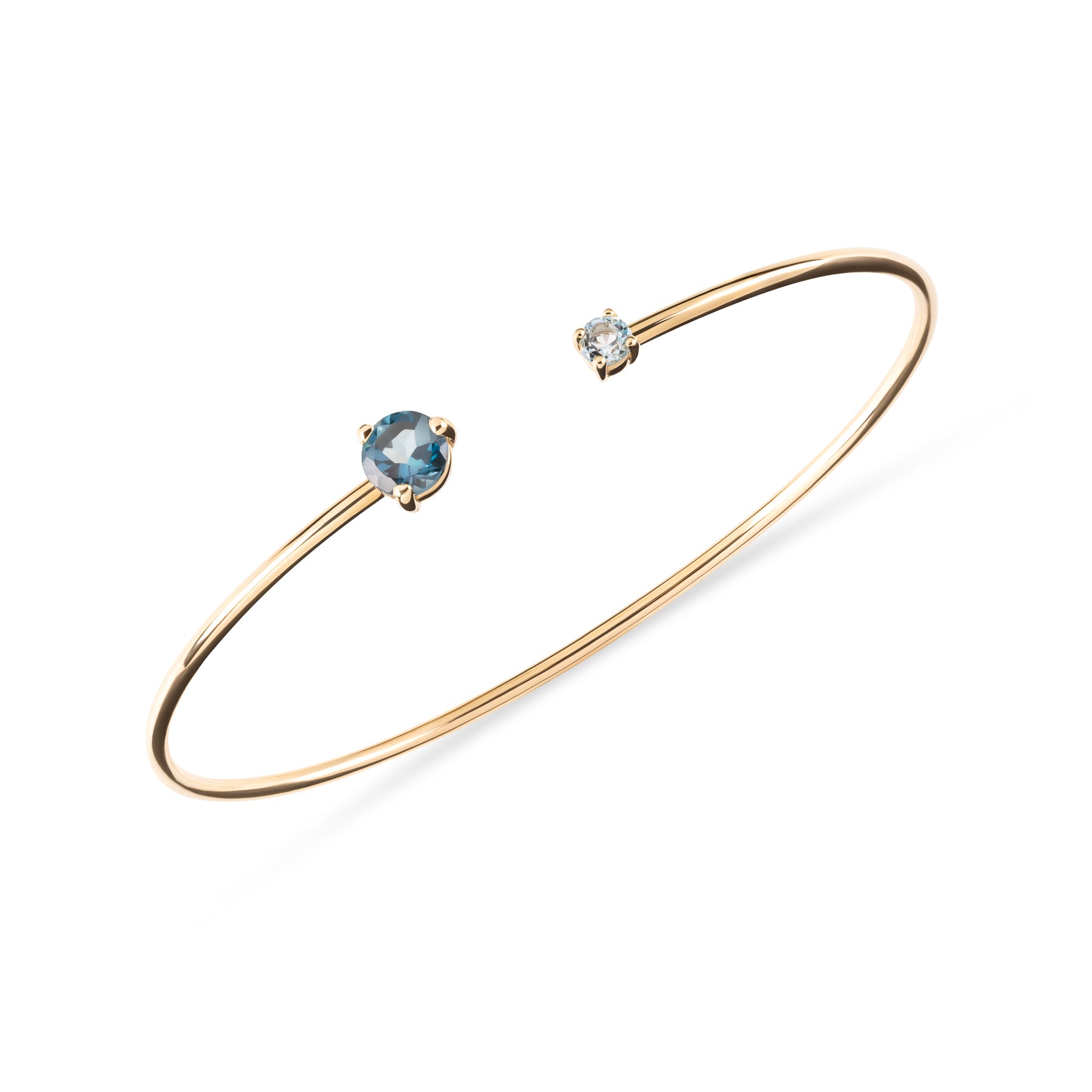 Bracciale Rigido Bangle con Pietre in Oro Giallo - Timeless