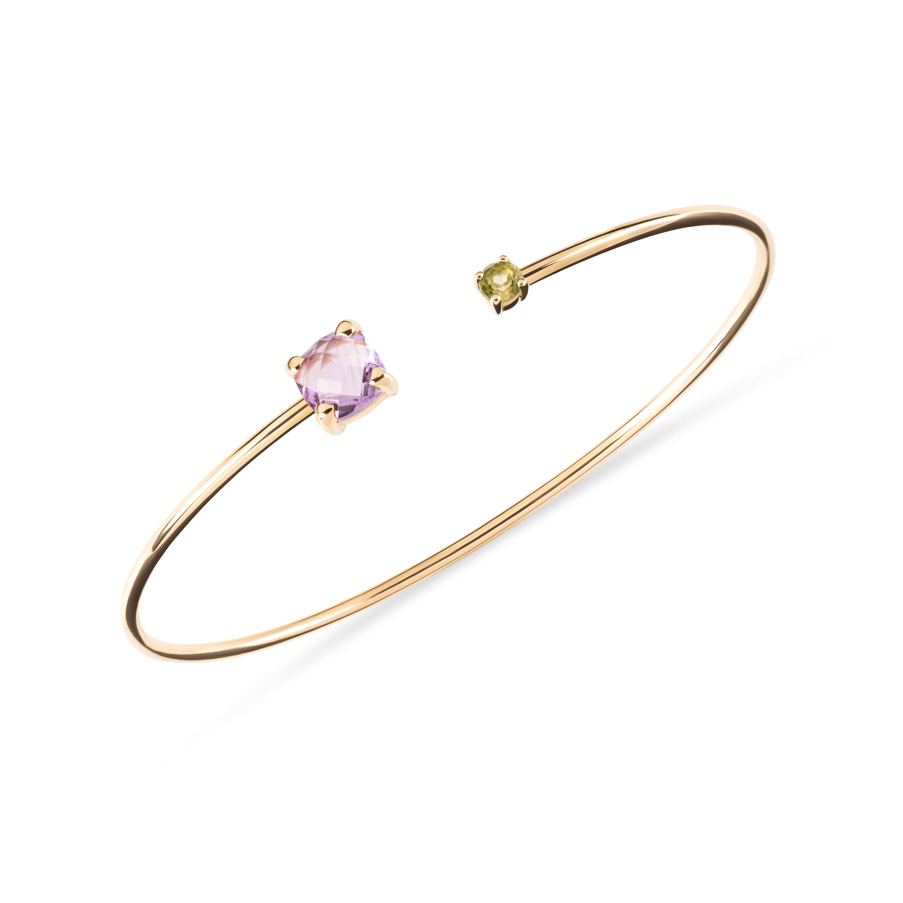 Bracciale Rigido Bangle con Pietre in Oro Giallo - Timeless