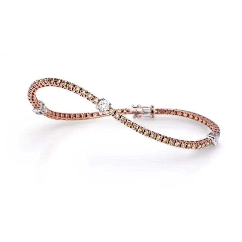 Bracciale Tennis Firmamento Oro Rosa e Diamanti