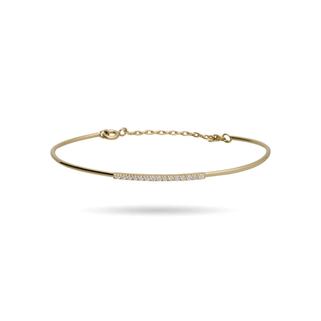 Bracciale Filodamore con 13 Diamanti in Oro Giallo 9kt