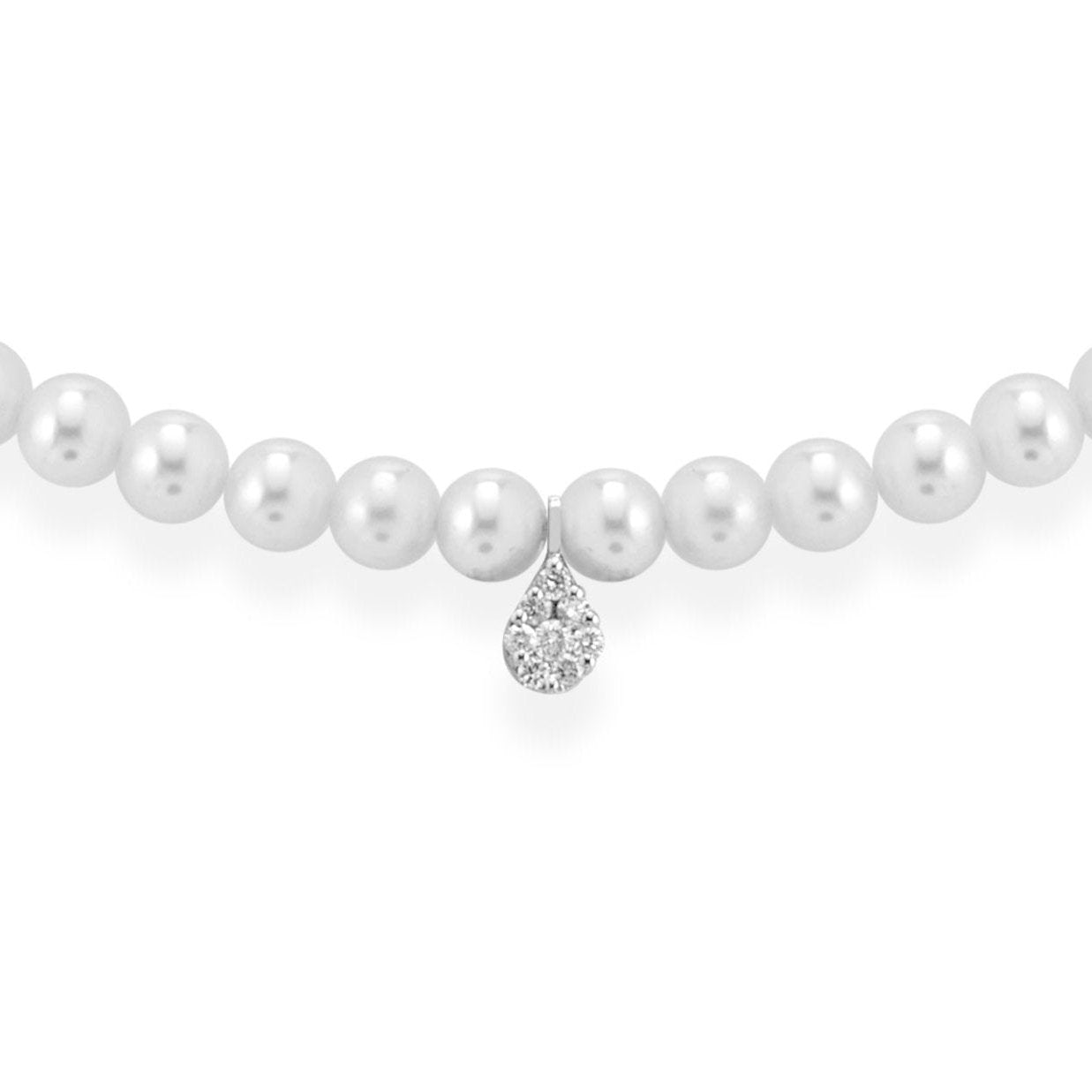 Collana COSCIA Baby Pearls Girocollo con Perle e Diamanti