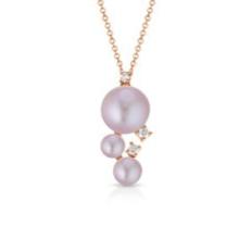 Pendente COSCIA Baby Pearls con Perle Pink e Diamanti