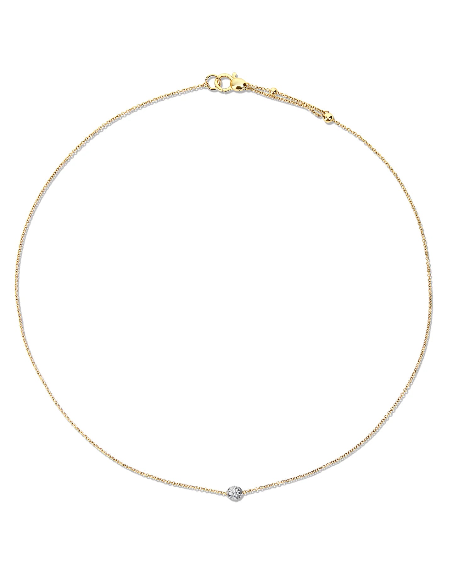 Collana punto luce Dancing Élite in oro e diamanti