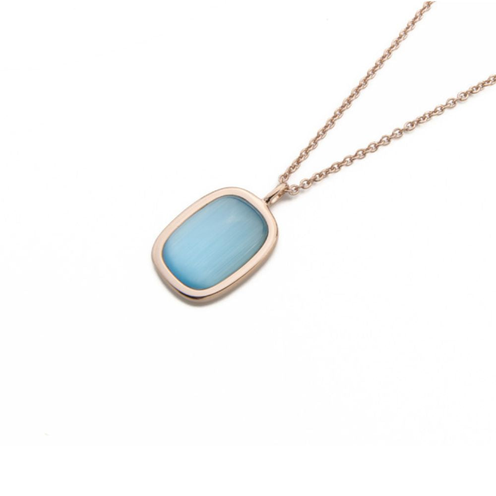 Collana Madì Settanta con Quarzo Idrotermale Azzurro