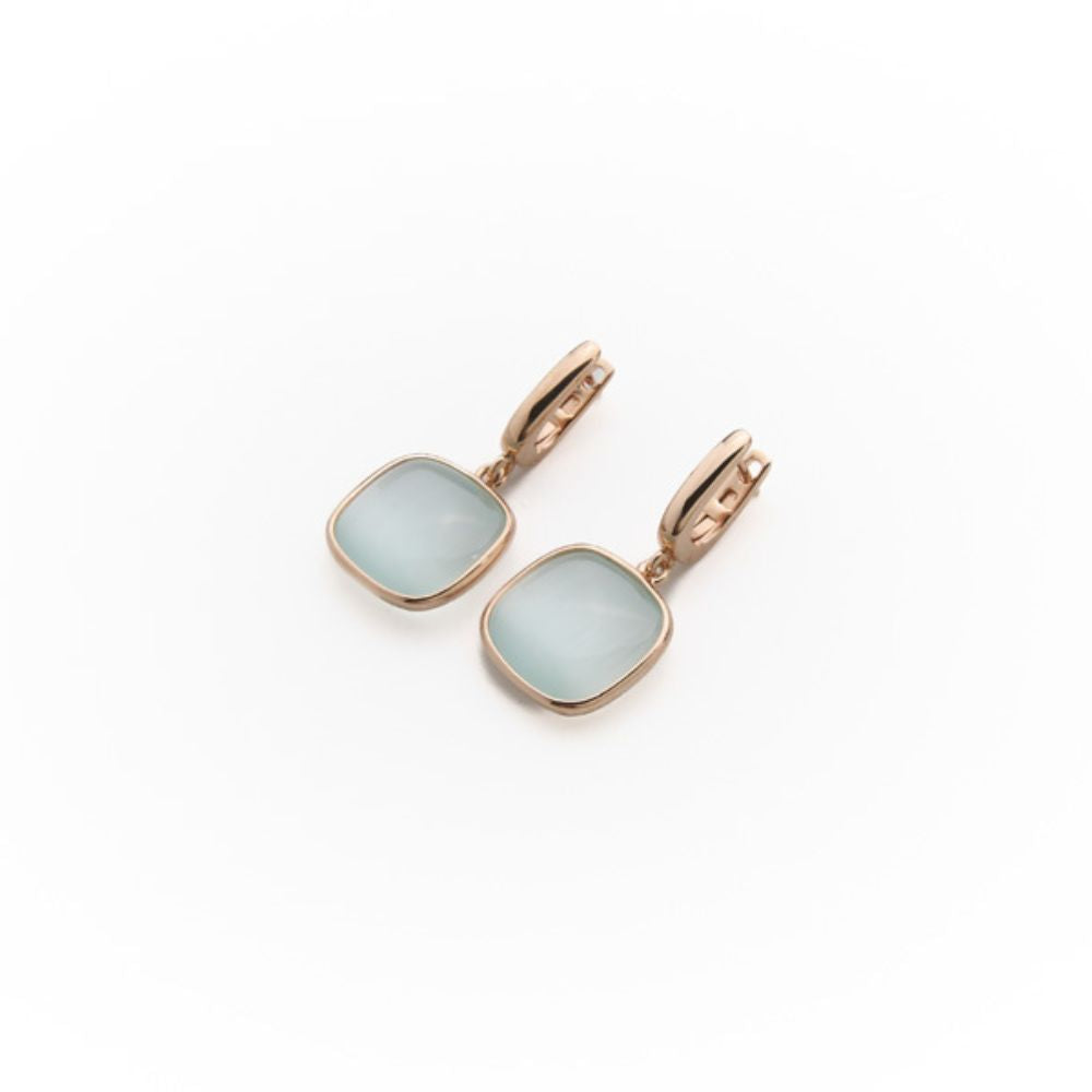 Orecchini Madì Marea con Quarzo Idrotermale Celeste