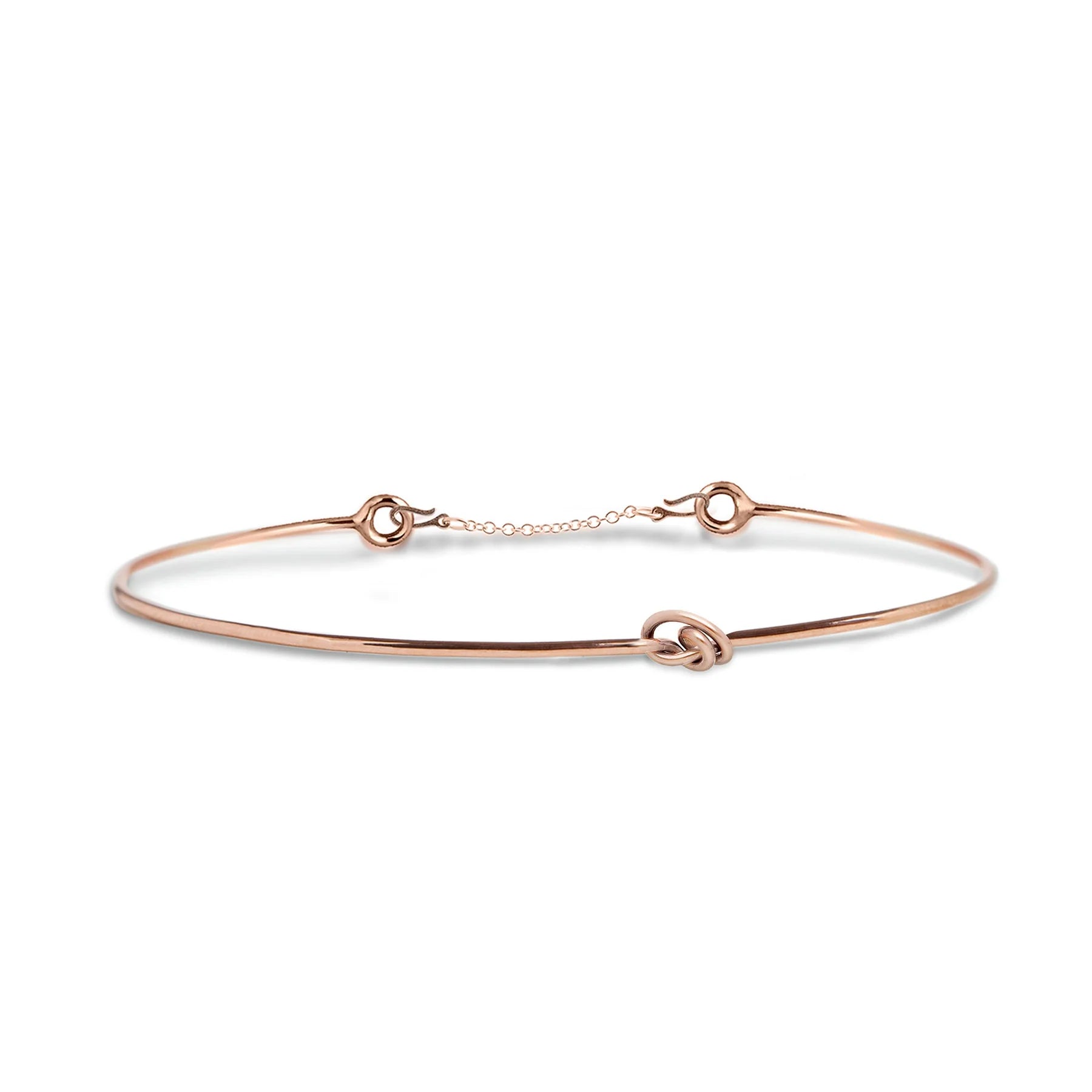 Bracciale Filodamore in Oro Rosa o Giallo 9kt con Nodino