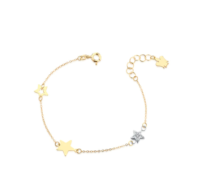 ROBERTO GIANNOTTI Bracciale con pendente Angelo in Oro 9kt e stella