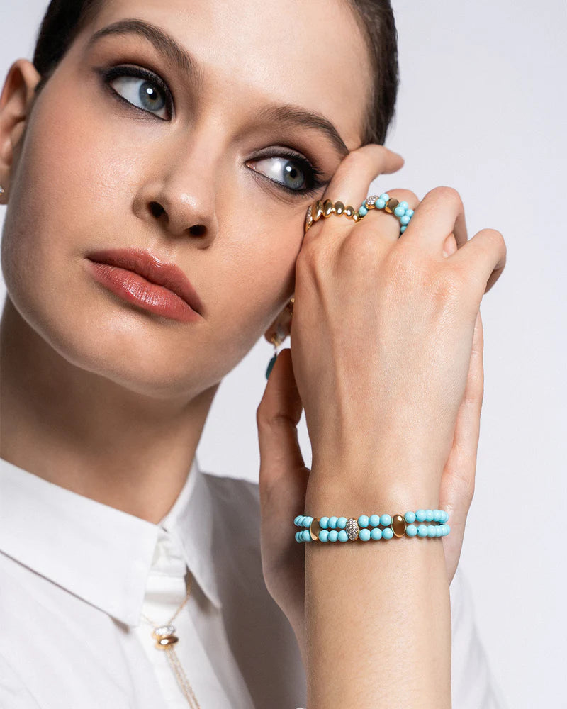 Bracciale Elastico Rue Des Mille ECLISSI Turchese