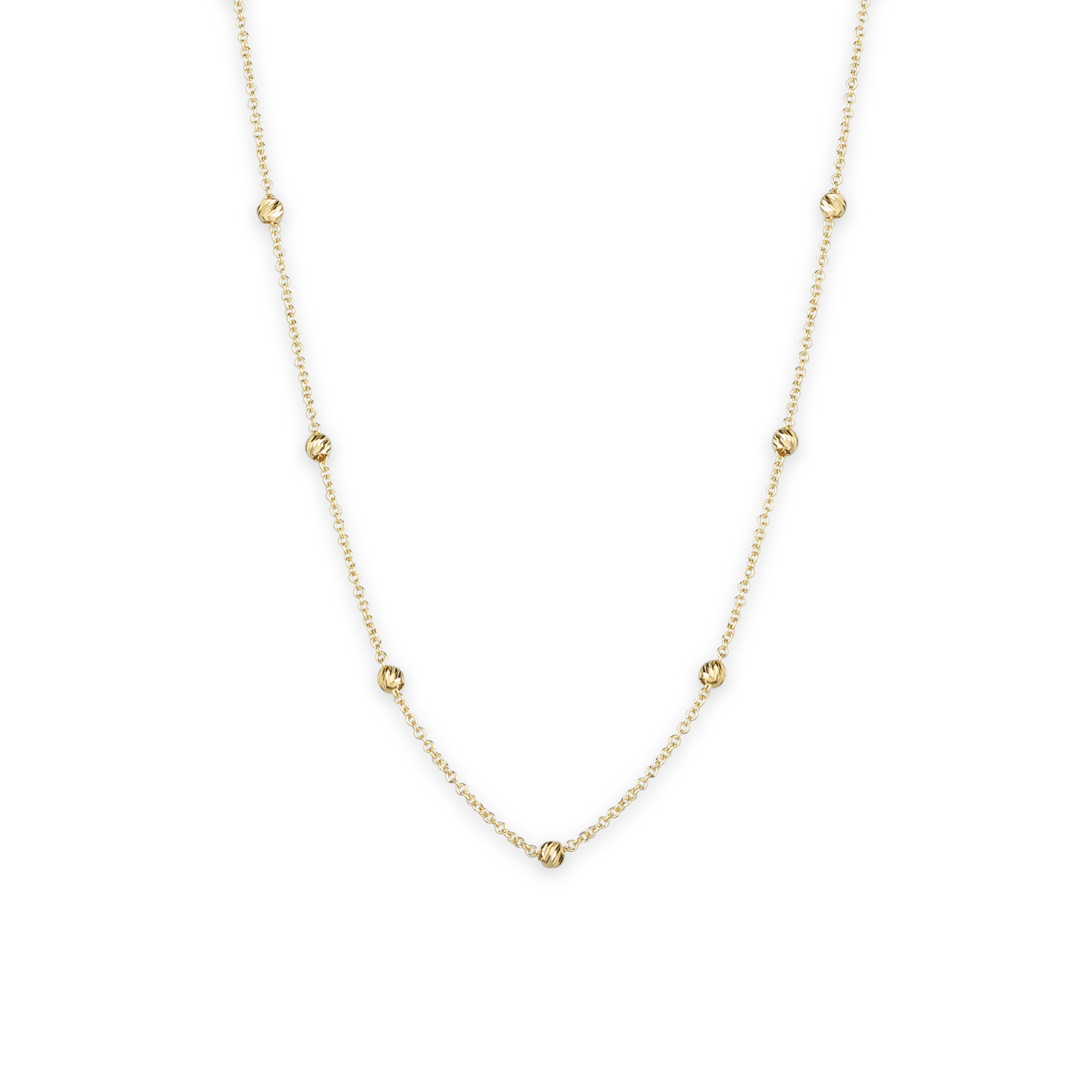 Collana con Boules Diamantate in Oro Giallo - Sunshine