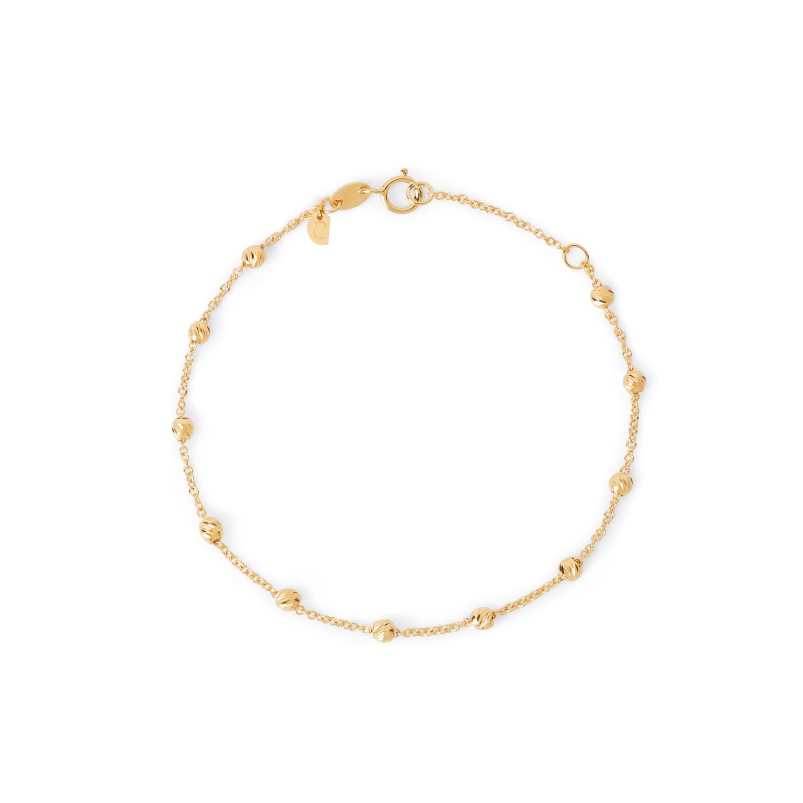 Bracciale con Boules Diamantate in Oro Giallo - Sunshine
