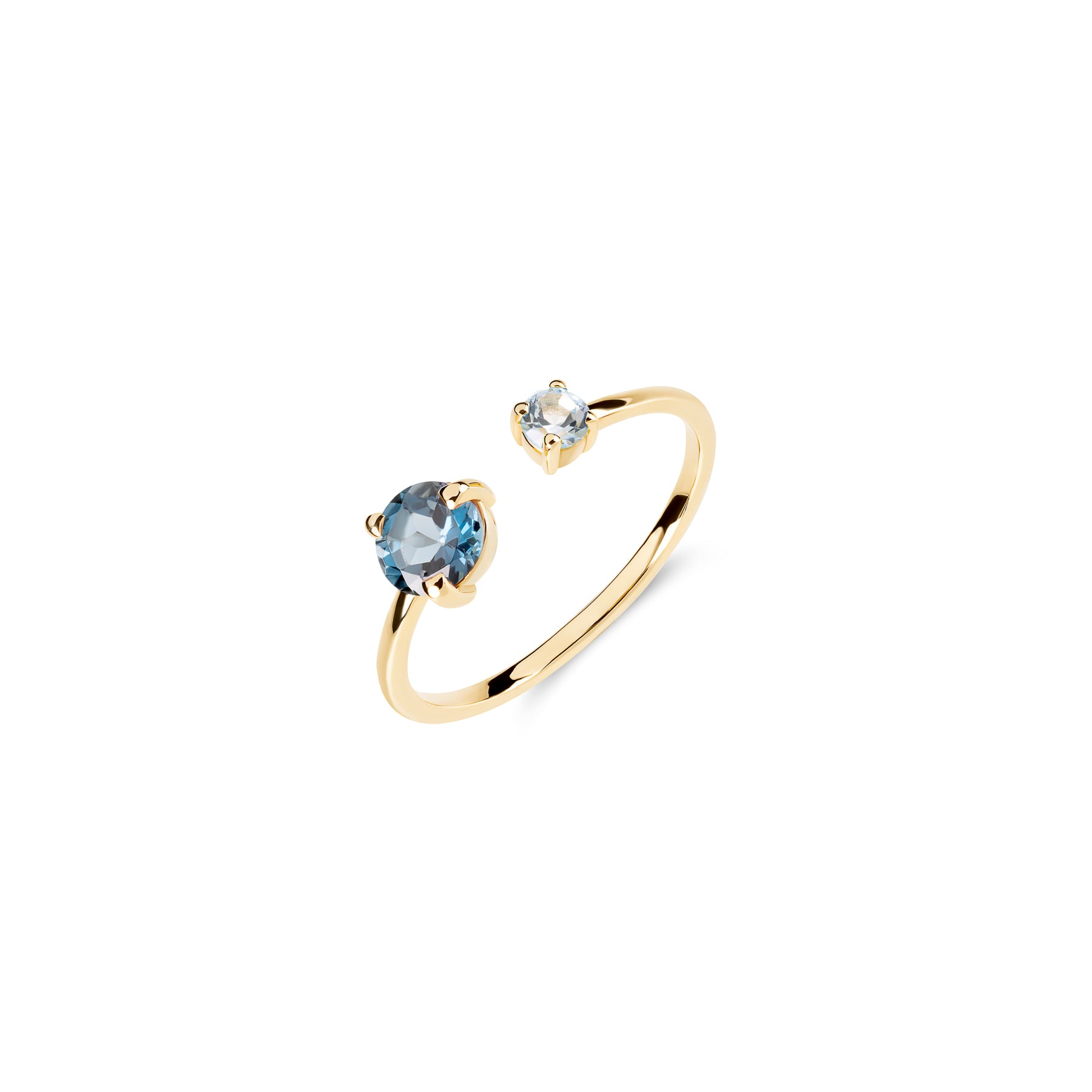 Anello con Pietre in Oro Giallo - Timeless
