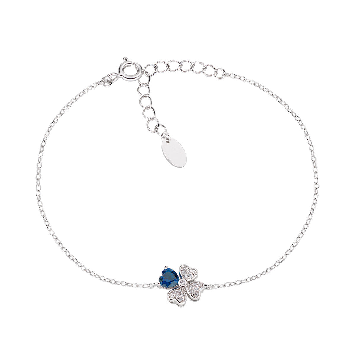 Bracciale Quadricuore Blu